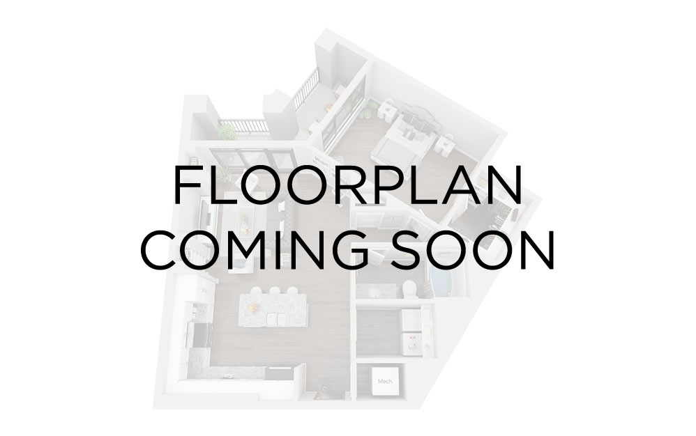 Residence 622 - 1 bedroom floor plan layout with 1 bathroom and 950 square feet